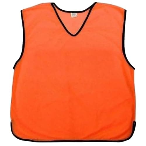 Image of SiXsigma Sports 12 X Training Bibs Sports Mesh Football Bibs With Carry Bag - Quick Dry Football Training Equipment For Rugby, Soccer, Cricket & Basketball (Orange, Senior (L-XL, 48" Chest))