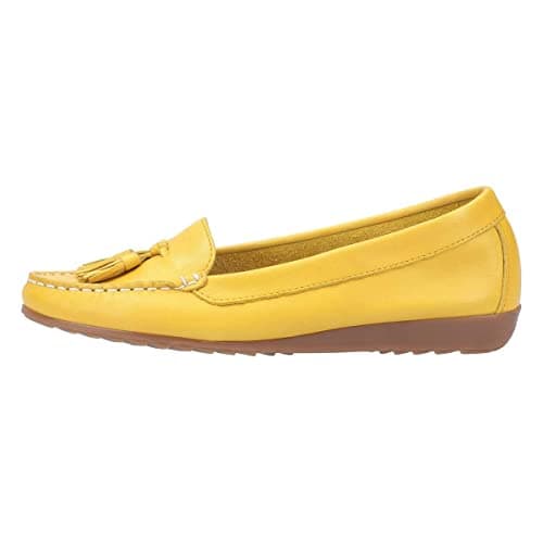 Image of Riva Womens Aldons Slip-On Moccasin Loafer Shoes 6 UK Yellow