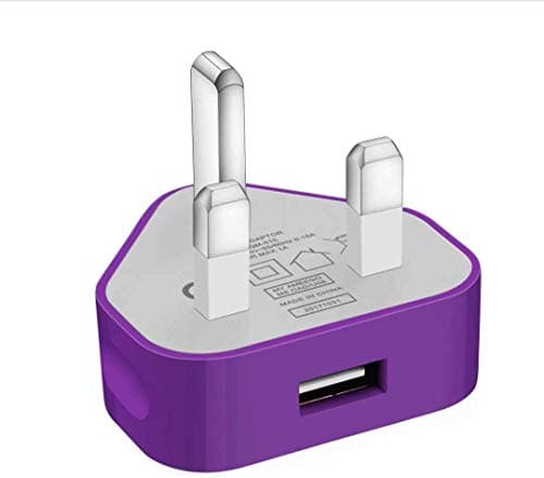 Image of TECHNOPLAY UK 3-Pin Plug Mains Charger Adapter – 1AMP 1000mAh Fast Speed Travel USB Wall Charger Compatible with iPhone, iPad, iPod, Samsung Galaxy Tab, Huawei, Tablets, and Other USB Devices