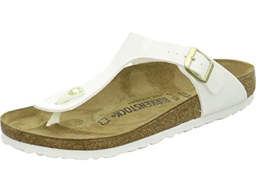Image of Birkenstock Gizeh, Women’s Flip flops, White (Weiss Lack), 5.5 UK (39 EU)