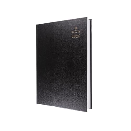 Image of Collins - Desk - 2026 12 Month Calendar Year Planner, Two Page-A-Day Diary, A4 Hard Cover - Black (47.99-26)