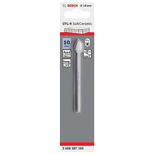 Image of Bosch Professional 1x CYL-9 SoftCeramic Tile Drill Bit (for soft ceramic tiles, Ø 10 x 90 mm, Accessories drill driver)