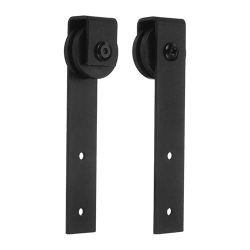 Image of sourcing map 2Pcs Sliding Barn Door Hardware Hanger, Mini Sliding Door Hardware for TV Stands Wardrobe Small Cabinets (115x29mm, Straight 2 Holes)
