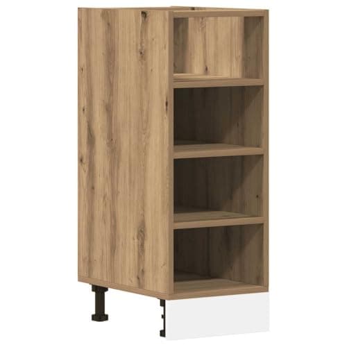 Image of vidaXL Bottom Cabinet 30x44.5x81.5 cm - Artisan Oak Kitchen Storage Unit, Engineered Wood Cupboard with Adjustable Feet