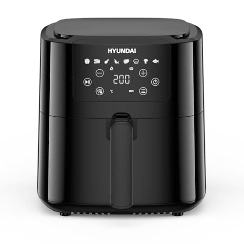 Image of Hyundai 5L Digital Air Fryer, 1500W, 8 Preset Programmes, Touchscreen Controls, 80-200°C, Non-Stick Dishwasher Safe Basket, 3 Year Warranty