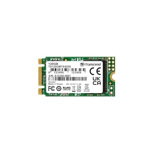 Image of Transcend MTS420S 120GB M.2 2242 SATA III 6Gb/s SSD, Read/Write up to 500/350 mb/s with 3D NAND Flash TS120GMTS420S