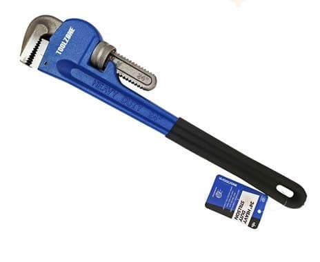 Image of Dunnet Tools 24" Heavy Duty Adjustable Stilsons Pipe Wrench Carbon Steel Plumbers Monkey Wrench, Foam Grip Handle, Large Jaw Plumbing Spanner for Pipe Fitting, DIY, Automotive, and Industrial Use