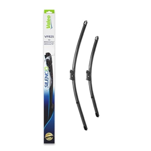 Image of VALEO Silencio Wiper - VF825 - Kit of High Performance, Superior Road Visibility, Easy Installation Original Flat Blades 600mm/450mm - Front - Set of 2 Wiper Blades - 577825