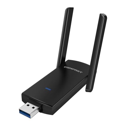 Image of USB Wifi Dongle, 1300Mbps Wifi Adapter High Gain USB 3.0, 5dBi Dual Band 2.4GHz/5GHz Wireless network card for PC/Desktop/Tablet/Laptop, Supports Windows 11/10/8/8.1/7/Vista/XP, Mac OS 10.9-10.15