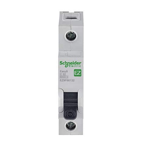 Image of Schneider Electric Easy9 - MCB Miniature Circuit Breaker, 1 Pole, Type C, 6kA Breaking Capacity, 32A, 230V, EZ9F66132
