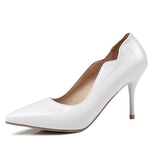 Image of Smilice Dressy & Elegant Stiletto Court Shoes for Wedding & Party (White, 41 EU)
