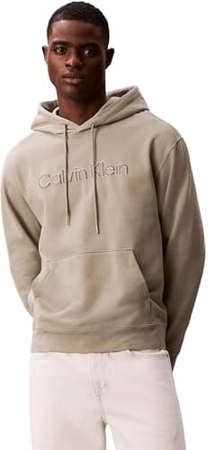 Image of Calvin Klein Men's Ls Eu 350Terryhoodie LV04LF241G, BEIGE, L