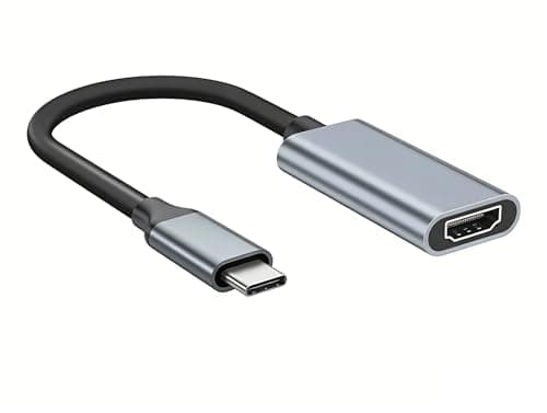 Image of USB C to HDMI Adapter – USB Type-C to HDMI 4K Converter, 4K@30Hz Thunderbolt 3/4, Sturdy Aluminum & Nylon USBC to HDMI Adapter for iPhone 16/15, iPad Pro, MacBook, Samsung Galaxy, Dell XPS