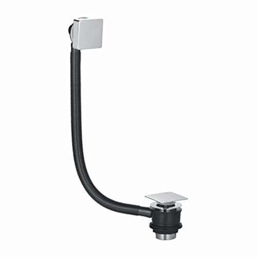 Image of JT Pickfords | Chrome Bath Square Push Button Waste with Overflow