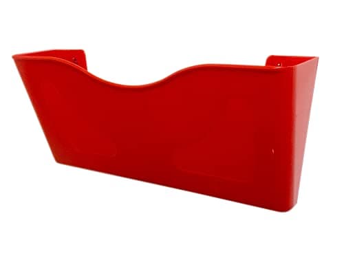 Image of Deflecto Red A4 Landscape Wall Mounted Document Holder - Sign, Leaflet, Poster & Menu Display Stand