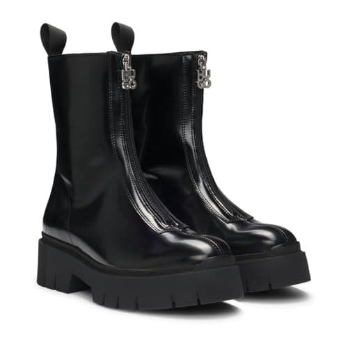 Image of HUGO Women's Kris_ZipBootie_BRPU Bootie, 5.5 UK