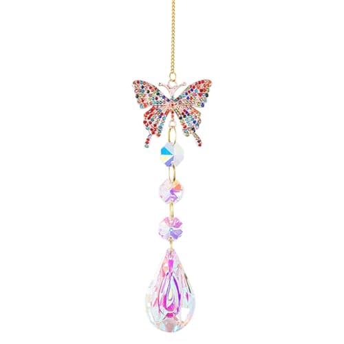 Image of Crystal Ornaments, Crystal Suncatchers for Windows, Sun catchers, Butterflies Hanging Ornaments, Butterfly Gifts, Hanging Decorations for Home