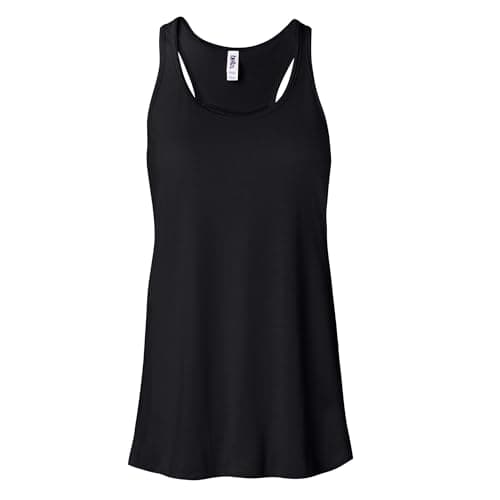 Image of Bella Ladies/Womens Flowy Racerback Tank Top (L) (Black)