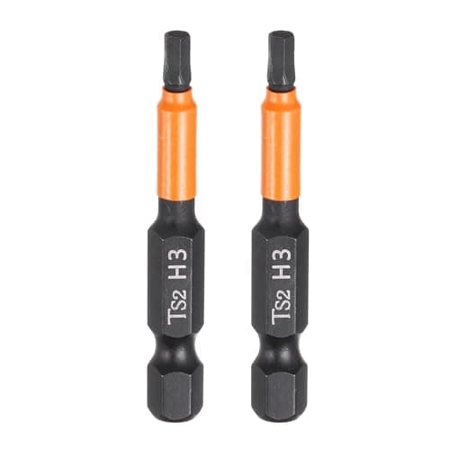 Image of sourcing map 2pcs H3 Hex Head Drill Bit Wrench 3mm Metric Flat Tip 1/4" Hex Shank 50mm (2") Long Magnetic Black Phosphate Hexagonal Screw Driver Socket Industrial Screwdriver Power Bits