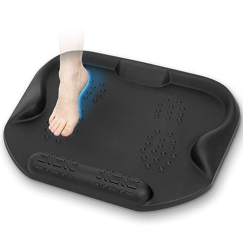Image of Duronic Anti-Fatigue Mat FT01, Large Office Sit Stand Desk Floor Mat, Ergonomic Support for Feet, HIPS, Legs & Back, Massage and Acupressure Points - Black