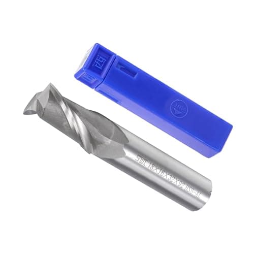 Image of CoCud 2-Flute Spiral End Mill Bits, 18mm Diameter 32mm Length, High Speed Steel Straight Milling Cutter with Storage Case- (Applications: for Plywood Hardwood Plastic),
