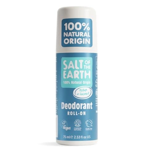 Image of Salt of the Earth - Natural Deodorant Roll On - Ocean & Coconut - Vegan Formula with Effective Long-Lasting Protection, Made in the UK - Suitable for Men, Women & Kids - 75ml