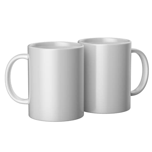 Image of Cricut Blank Mugs | White | 425ml (15oz) | 2 x Infusible Ink Sublimation Mugs | for use Mug Press Infusible Ink