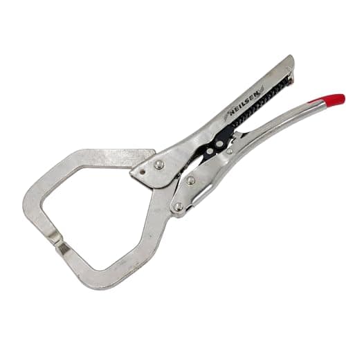 Image of Neilsen CT6100 11" Self-Adjusting Locking C-Clamp - Adjustable Jaw for Secure Grip, Zinc-Plated Steel for Longer Durability