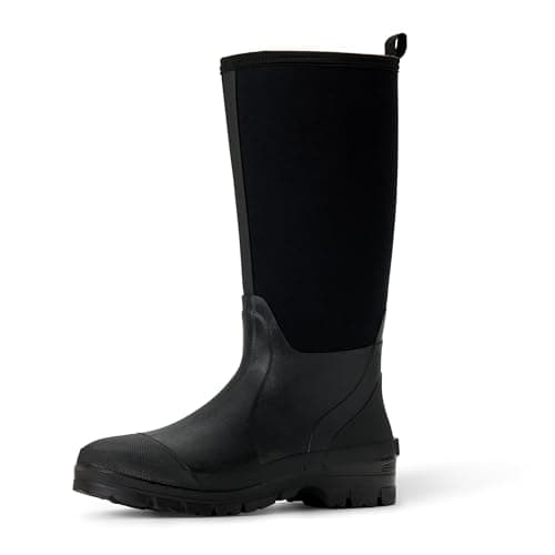 Image of Amazon Essentials Men's Waterproof Neoprene Wellington Boots, Black, 8 UK