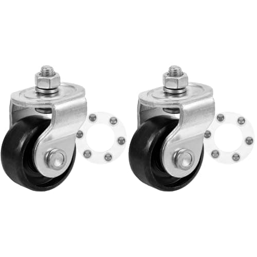 Image of HEMOTON 2Pcs Hydraulic Jack Front Caster Wheels Replacement 2 Ton Heavy Duty Steel Swivel Garage Utility Wheel 2.76X1.97X3.15 Inch