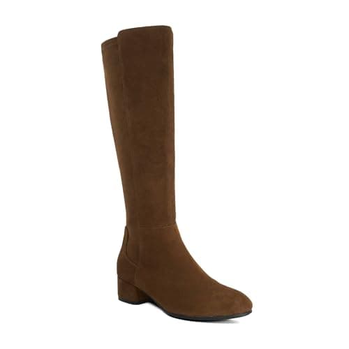 Image of Dune London Ladies TAYLA Stretch Knee-High Boots Size UK 6 Suede Knee High Boots