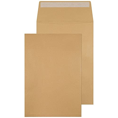 Image of Q-Connect Envelope Gusset 324x229x25mm Peel and Seal 120gsm Manilla (Pack of 100) KF3527,brown