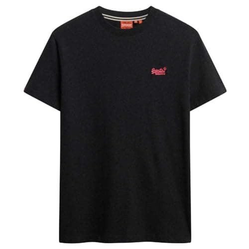 Image of Superdry Vintage Logo Embroidered Short Sleeve T-Shirt L Black