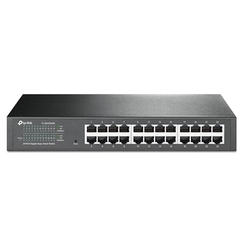 Image of TP-Link TL-SG1024DE 24-Port Desktop Gigabit Easy-Smart Ethernet Switch, Steel Case, 13 Inch Rack-Mount, Black
