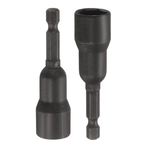 Image of sourcing map 2Pcs 1/4" Hex Shank 13mm Magnetic Hex Socket 65mm Length, CR-V Steel Quick-Release Impact Driver Socket Wrench Screw for Impact Drill Power Nut Setter