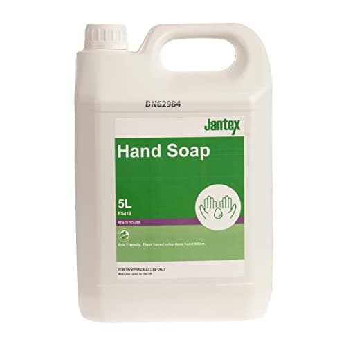 Image of Jantex Green Hand Soap Lotion Refill 5Ltr - Plant-Based, Non-tainting, Odourless Solution, Ideal for Food Prep FS416