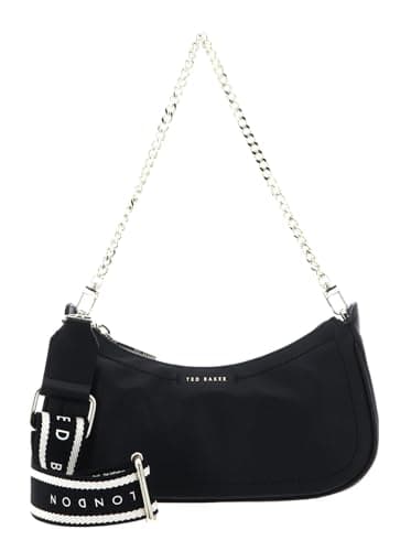Image of Ted Baker london webbing small leather shoulder bag, black, one size
