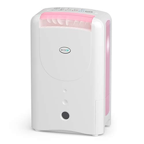Image of EcoAir DD1 Classic MK6 Pink Desiccant Dehumidifier | Electronic Control | 7.5 L/Day | Quiet 34dBA | Ioniser | Silver Filter | Laundry | Timer | 6Kg | Economy Mode | Home Garage Basement Boat
