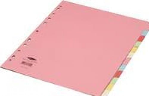 Image of Concord Punched Pocket Subject Dividers Extra Wide 12-Part A4 Assorted Ref 71799