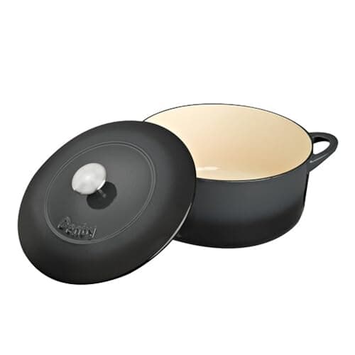 Image of Denby Halo Cast Iron 5.2L Round Casserole, Medium, Gray