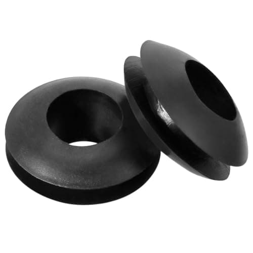 Image of TA-VIGOR 100Pcs Rubber Grommets Cable Wire Protector, 5mm Conductor Wiring Blanking Gasket Ring Grommets, Black Electrical Cable Hole Plugs Wire Gaskets for Protecting Wires, Cables and Plugs