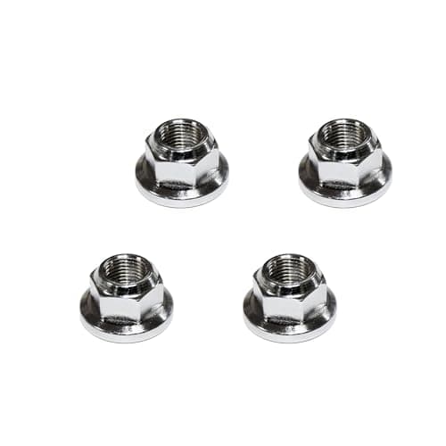 Image of 4PCS M10 x 1.25mm Metric Fine Thread Hex Flange Nuts, Nylon Insert Hex Lock Nuts Heavy Duty Serrated Flange Lock Nuts Stainless Steel Anti-Corrosion for Automotive Machinery Motorcycles Industrial
