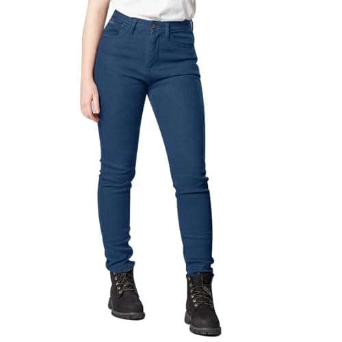 Image of Bikers Gear Australia BGA Motorcycle Jeans for Women Protective Motorbike Trousers Kevlar Stretch Motorbike Jeans Ladies with Removable Hip & Knee Armor (UK, Numeric, 8, Regular, Regular, Blue)