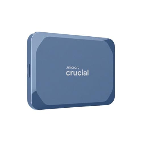 Image of Crucial X10 1TB External Portable SSD Drive - Up to 2100MB/s, USB-C 3.2 Gen2, IP65 Dust and Water Resistant, External Solid State Drive, Matte Blue - CT1000X10SSD9-02