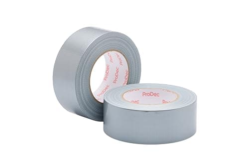 Image of ProDec Silver Duct Tape Twin Pack – 2 Inch x 50m Waterproof Gaffer Tape, Heavy Duty Adhesive Cloth Repair Tape, 50mm Wide (2 Rolls)