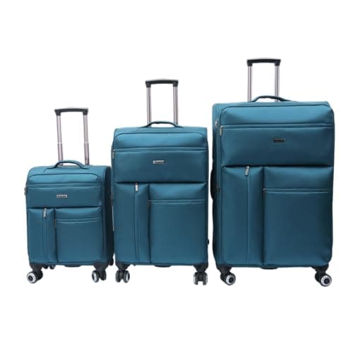 Image of Cassia Soft Luggage Spinner Suitcase – Lightweight Travel Bag with 360° Smooth Wheels, Ripstop Polyester & PU, Expandable Carry-On or Checked Luggage