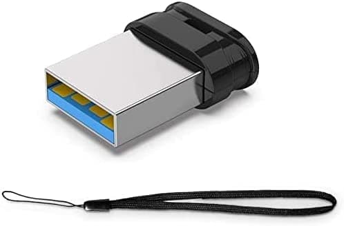 Image of Vansuy Minin USB Stick 32GB USB 3.0 Flash Drive USB Memory Stick Portable Thumb Drive Pen Drive for PC, Laptop, Printer, TV, Car (Black, with Lanyard)
