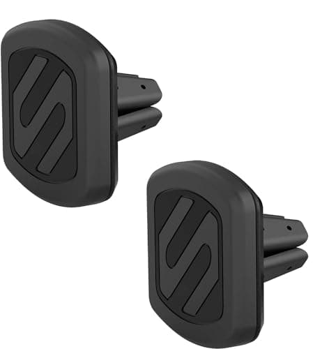 Image of Scosche MAGVM2B-2PKBP0 MagicMount Magnetic Phone Mount for Car Air Vent, Universal Cell Phone Holder for Car Vent Mount, Strong Magnet Hold, Compatible with iPhone, Samsung, & All Devices (Pack of 2)