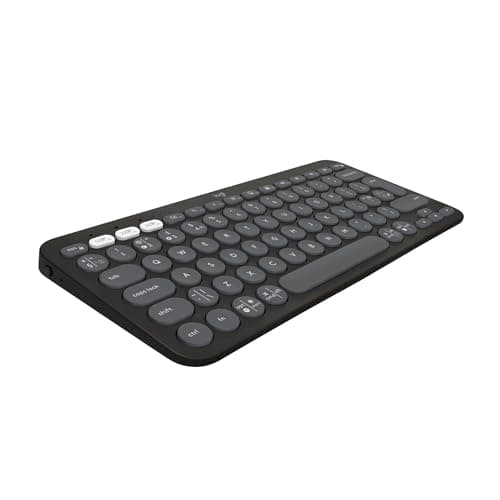 Image of Logitech Pebble Keys 2 K380s, Multi-Device Bluetooth Wireless Keyboard with Customisable Shortcuts,Slim and Portable,Easy-Switch for Windows/macOS/iPadOS/Android/Chrome OS, QWERTY UK Layout, Graphite