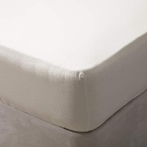 Image of Belledorm Brushed Cotton Extra Deep Fitted Sheet (Superking) (Cream)
